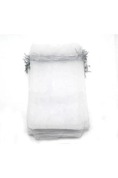 Yasin Tesbih Hediyelik Tül Kesesi,havlu Kesesi 15x25 Cm 25 Adet Beyaz Tül Kese - 2