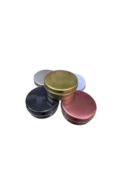 BUTİK CENTER Metal Teneke Dekoratif Mum Sabun Takı Aksesuar Hediyelik Saklama Kutusu - - 3