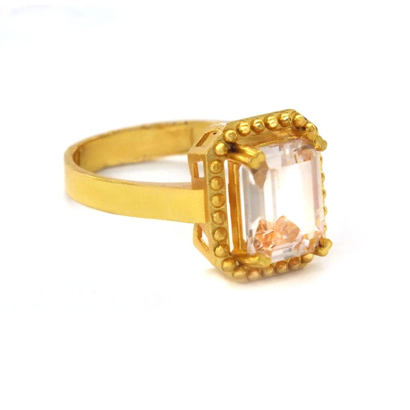 Çelik Baget Yüzük Altın Kaplama Düz Kenarlı YZK-458 - 4