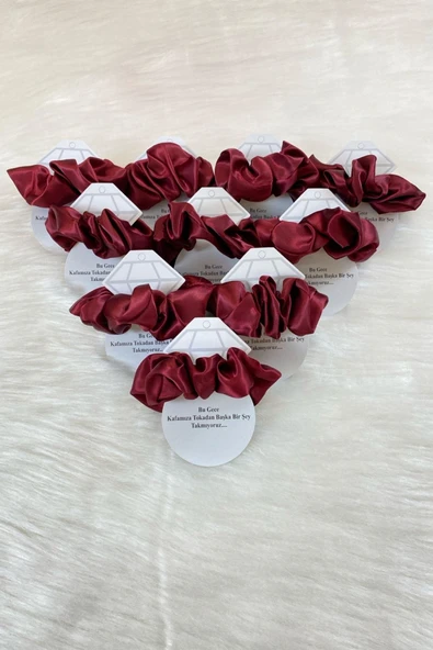 Bordo Hediyelik Toka, Kına Gecesi Nedime Bride Bekarlığa Veda Parti Nişan Düğün Sünnet, 10 Adet - Resim 2