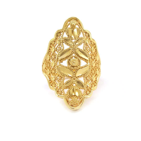 Çelik Yüzük Kadın Altın Kaplama Dorika Toplu Kaburga YZK- 468