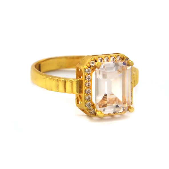 Çelik Baget Yüzük Altın Kaplama YZK-440 - 5