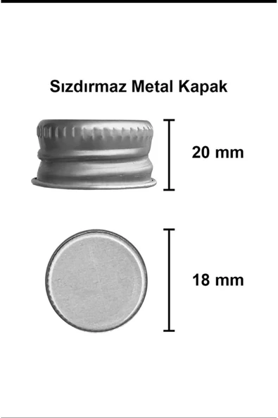 BUTİK CENTER - Gümüş Kapak Shot Şişesi 50 Cc Kolonya Koku Hediyelik Beyaz Cam Şişe 6 Adet - 2