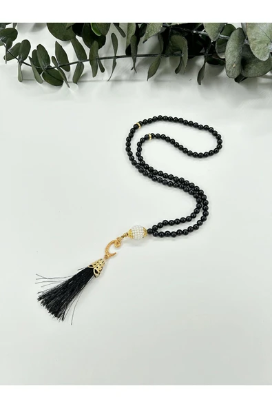 10 ADET HEDİYELİK VAVLI PÜSKÜLLÜ PLASTİK İNCİ 99'LU NAMAZ TESBİHİ - 2