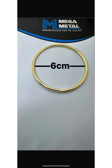 6 cm Yuvarlak Halka 100 adet (GOLD Renk) nikah şekeri süslemesi halka aksesuar