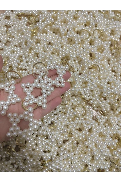 İnci Boncuklu Yıldız Anahtarlık Düğün,Nişan, Bride To Be, Doğum Günü 25 Adet (Sadece Anahtarlıktır)