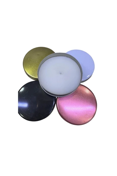 BUTİK CENTER Metal Teneke Dekoratif Mum Sabun Takı Aksesuar Hediyelik Saklama Kutusu - - 2