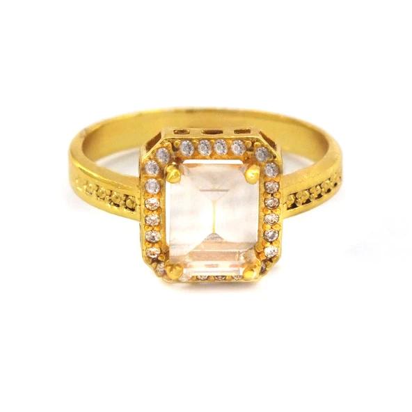 Çelik Baget Yüzük Altın Kaplama YZK-455 - 3