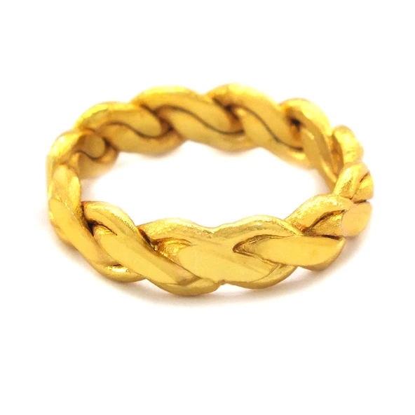 Çelik Yüzük Kadın Altın Kaplama 3'lü Adana Burma YZK-462 - 4