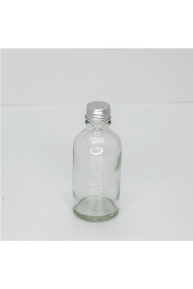 Cam Kolonya Şişesi 50 Cc Gümüş Kapaklı 30 Adet