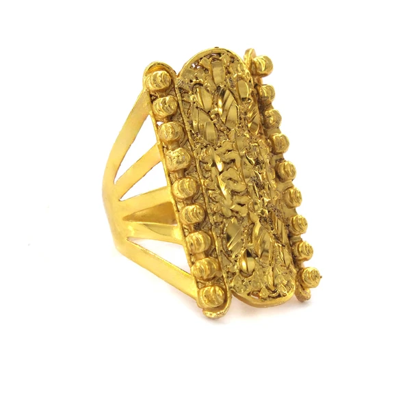 Çelik Yüzük Kadın Altın Kaplama Dorikalı Kaburga Model YZK-491 - 3