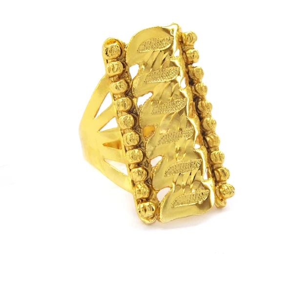 Çelik Yüzük Altın Kaplama Dorikalı Kaburga YZK-484 - 3