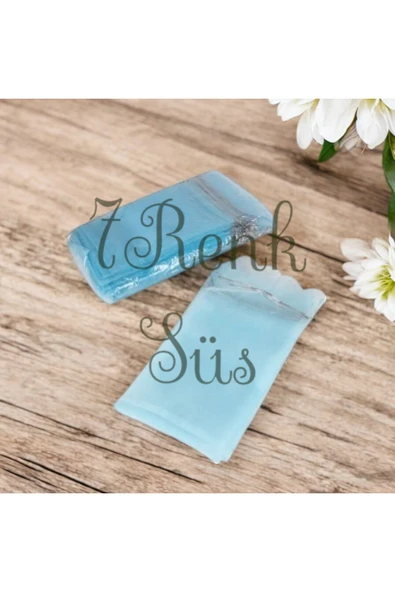 Yasin Tesbih Hediyelik Tül Kesesi,Havlu Kesesi 15x25 Cm 50 Adet MaviTül Kese - 2