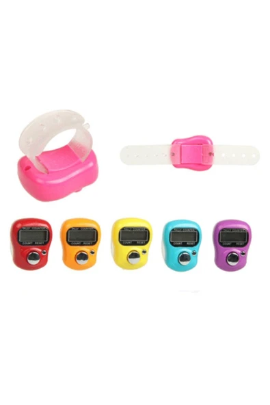 Zikirmatik Parmak Yüzük Zikirmatik Bas Say Reset Tuşlu Ekranlı Salavat Zikir Sayacı 5 Adet - 4