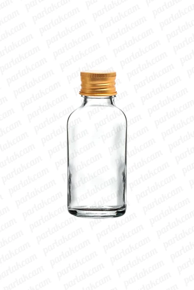 30ml Gold Kapaklı Şeffaf Cam Şişe Kolonya, Esans Sıvıları İçin Uygun Söz ve Nişan Hediyeliği 20 Adet - Resim 2