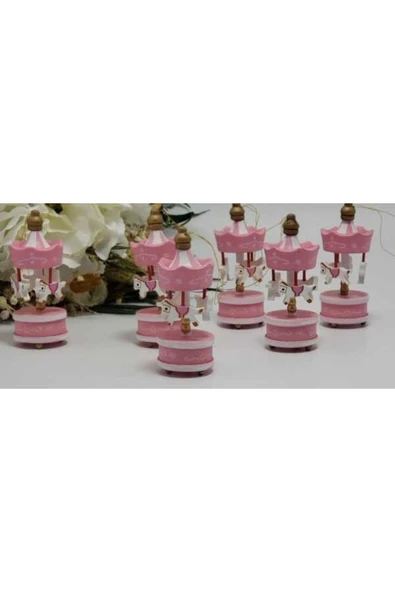 6'lı Atlı Karınca Açık Pembe Dekoratif Hediyelik