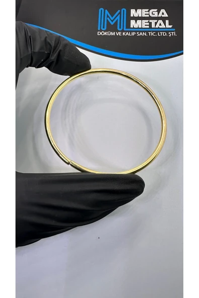 6 cm Yuvarlak Halka 100 adet  (GOLD Renk) nikah şekeri süslemesi halka aksesuar - 2