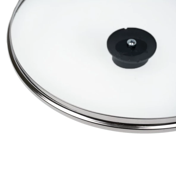 Tüm Tencerelere Uygun Kaliteli Kulplu Cam Kapak 32 cm - 2