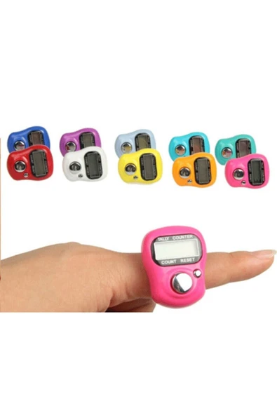 Zikirmatik Parmak Yüzük Zikirmatik Bas Say Reset Tuşlu Ekranlı Salavat Zikir Sayacı 5 Adet - 2