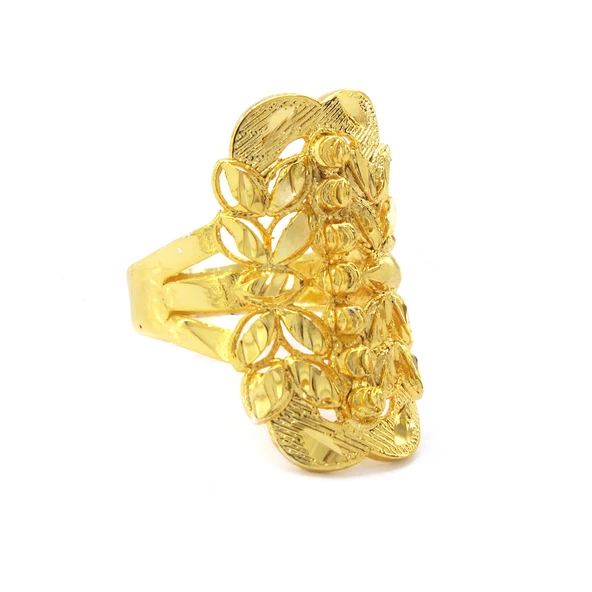 Çelik Yüzük Altın Kaplama Arpa Kesim Dorikalı Kaburga YZK -486 - 3