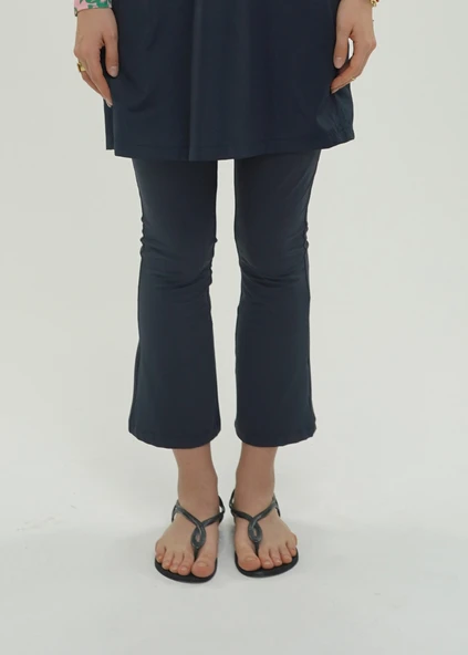 Kapalı Mayo- Likra Tek Pantalon- Lacivert - 3
