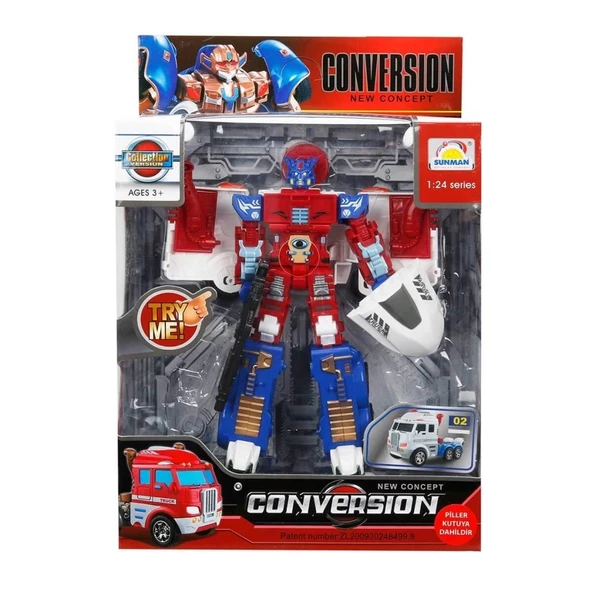 Nessiworld 1:24 Sesli ve Işıklı Dönüşebilen Robot 22 cm