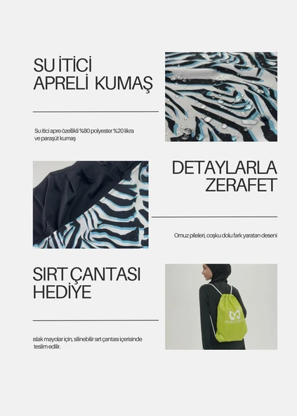 Tesettür Mayo Üstü- Zebra - Resim 5