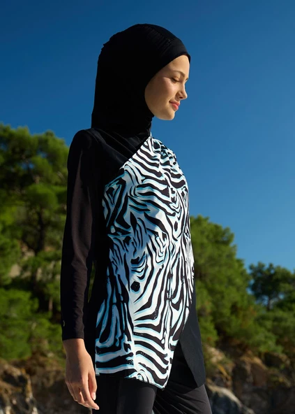Tesettür Mayo Üstü- Zebra - Resim 2