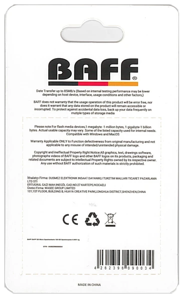Baff 64GB Hafıza Kartı Video Kayıt Destekli UHS-I U3 A2 - 4