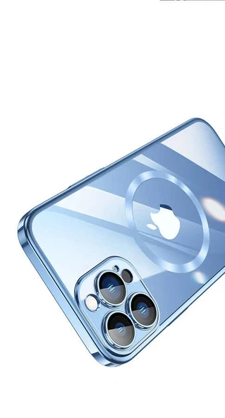 iPhone 13 Pro Max Kılıf Wireless Şarj Özellikli Sert PC Riksos M-safe Kapak - Resim 11