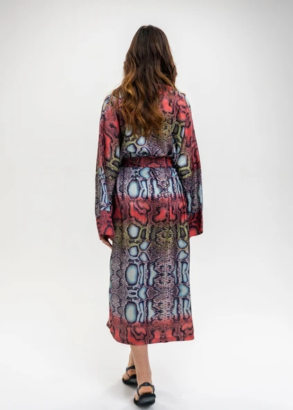 Yılan Desen Kimono - 11