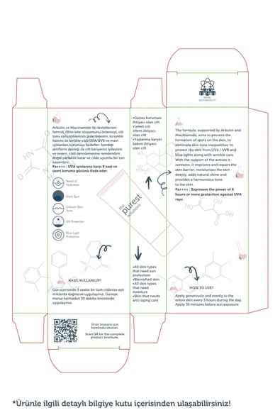 The Purest Solutions Leke Karşıtı ve Cilt Tonu Eşitleyici Renkli Güneş Koruyucu Krem SPF 50, 50 ml - 6