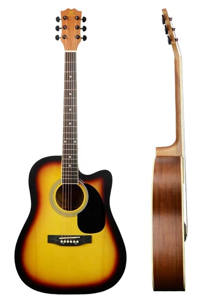 Maxword MCG-650SB Yüksek Kaliteli Ağaç Akustik Gitar Full Set - 3