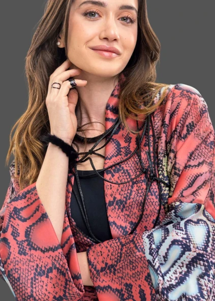 Yılan Desen Kimono