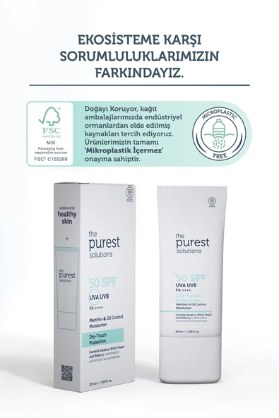 The Purest Solutions Yağlı Ve Karma Ciltler Için Matlaştırıcı Güneş Koruyucu Krem Spf 50, 50 Ml. - 5
