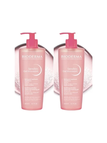 Bioderma Sensibio Gel Moussant Foaming Gel 500 ml 2 Adet