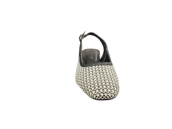 Ventes 8671036Z Arkası Açık Yuvarlak Burun 4 cm Kalın Topuklu Hasır Ayakkabı - 3