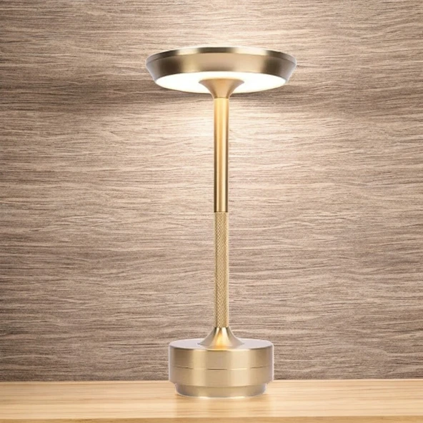CATA CT-8438 Toronto Gold şarjlı masa lambası aydınlatma dokunmatik dimmer 3 farkli renk ayari ışık lamba ofis çalışma - 2