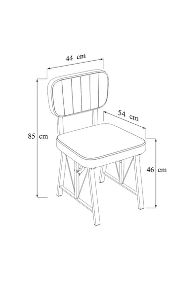 Hayat 70x110 Efes Mutfak Masası, Mutfak Masası Takımı, Yemek Masası, 2 Sandalye 1 Bench - Antrasit - 6