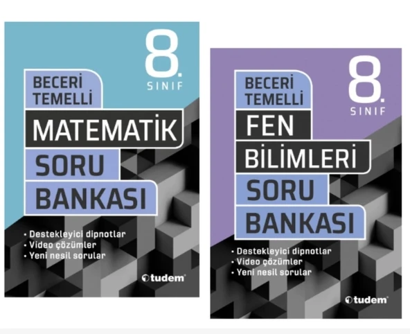 TUDEM YAYINLARI 8.SINIF LGS BECERİ TEMELLİ MATEMATİK - FEN BİLİMLERİ - SORU BANKASI
