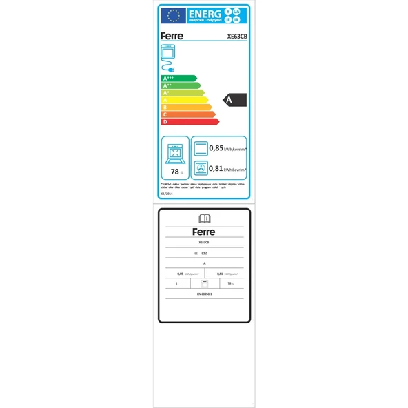 Ferre XE63CB Fryart Beyaz Ankastre Fırın - Resim 5