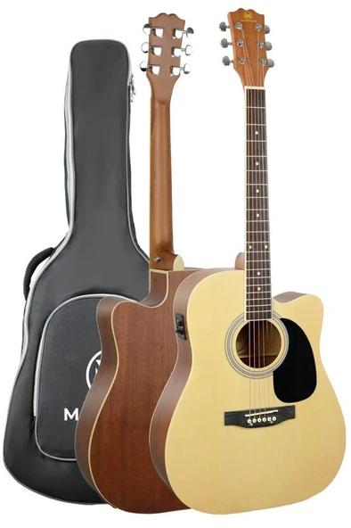 Maxword MCG-750NT Yüksek Kaliteli Ağaç Ekolayzerli Elektro Akustik Gitar Full Set - 2