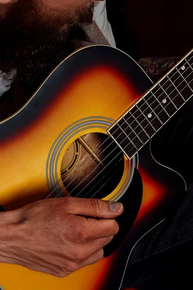 Maxword MCG-750SB Yüksek Kaliteli Ağaç Ekolayzerli Elektro Akustik Gitar Full Set - 5