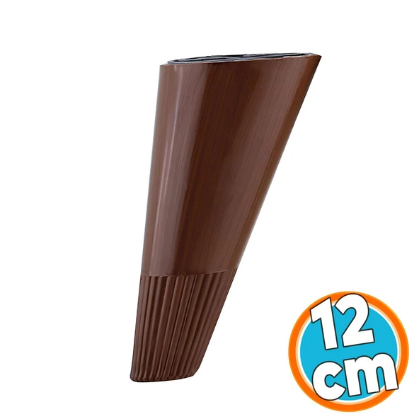 Ahşap Desenli Ayak Açılı Konik 12 cm Mobilya Yükseltici Baza Ayağı Koltuk Kanepe Altı Puf Ayakları ürün görseli
