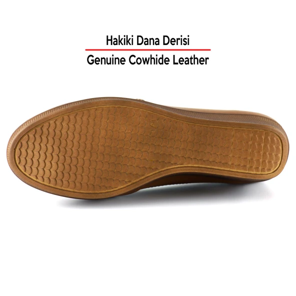 Erkan Saçmacı Shay Exclusive Taba Hakiki Deri Çapraz Bant Detaylı Dolgu Topuklu Günlük Ayakkabı - 6