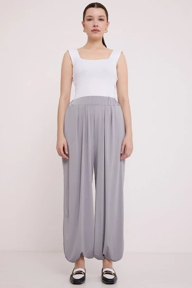 Gri Şalvar Pantolon 6659 - Resim 4