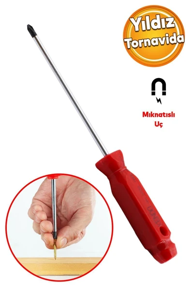 Kendo Tornavida Vida Civata Sökme Sıkma Manuel El Klasik Yıldız Düz Uç Uçlu 6x125 KTT6126