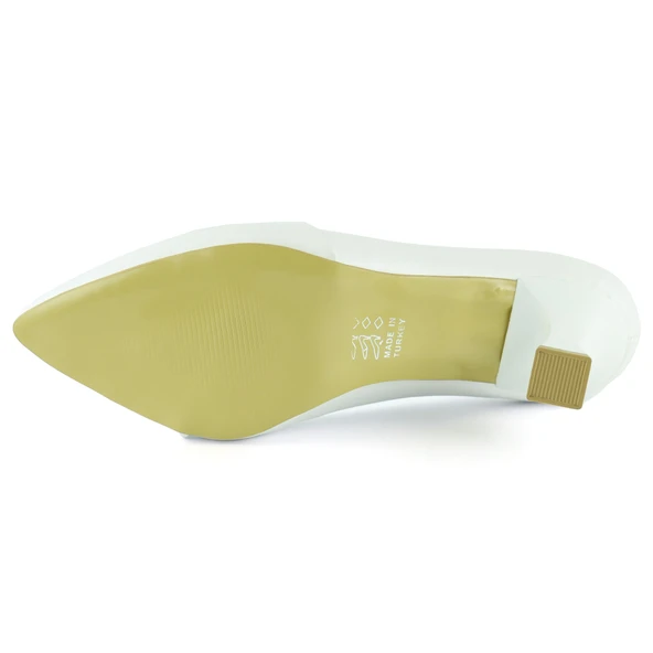 Erkan Saçmacı Laura Beyaz Zarif Gelinlik Sivri Burun Topuklu Ayakkabı - 5