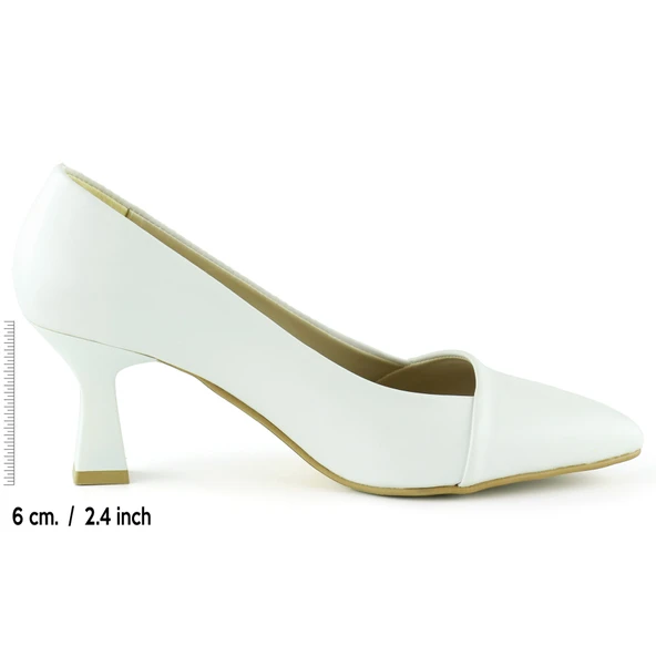 Erkan Saçmacı Laura Beyaz Zarif Gelinlik Sivri Burun Topuklu Ayakkabı - 2