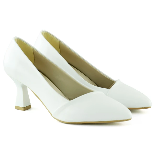 Erkan Saçmacı Laura Beyaz Zarif Gelinlik Sivri Burun Topuklu Ayakkabı - 4